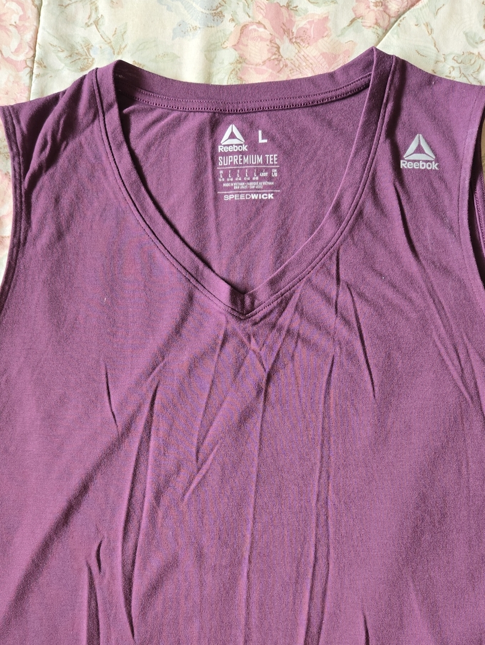 Reebok Speedwick Sleeveless Training Top – Purple – Women’s L